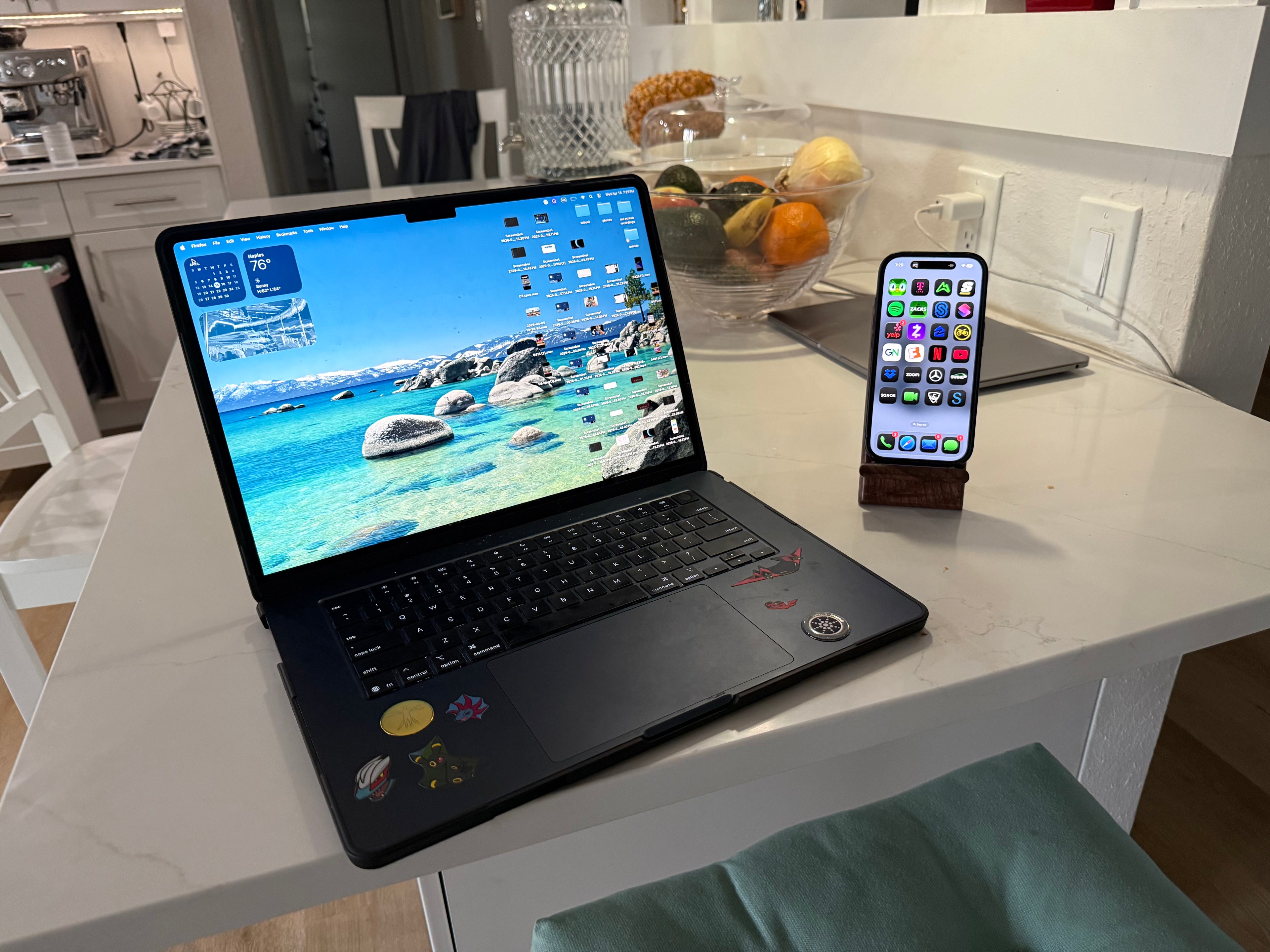 Hand Crafted Dark Walnut Wood Phone Stand